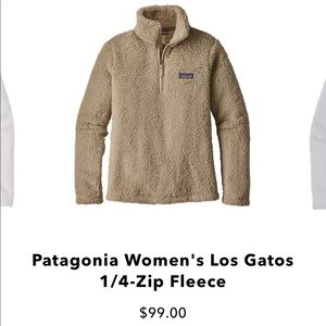 Patagonia Los Gatos 1/4 zip fleece